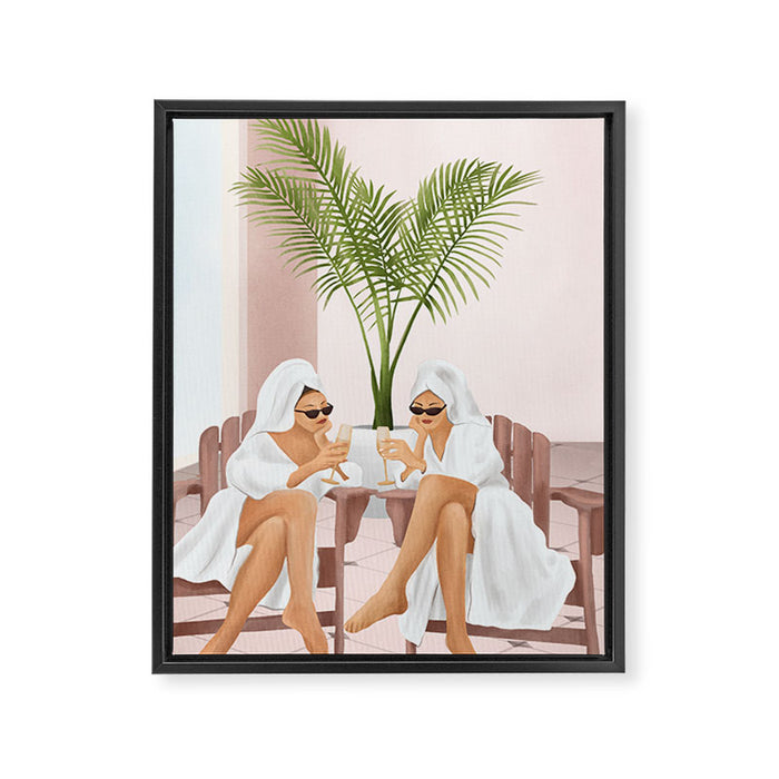 Morning with a friend III Framed Canvas Print Gallery Image 1