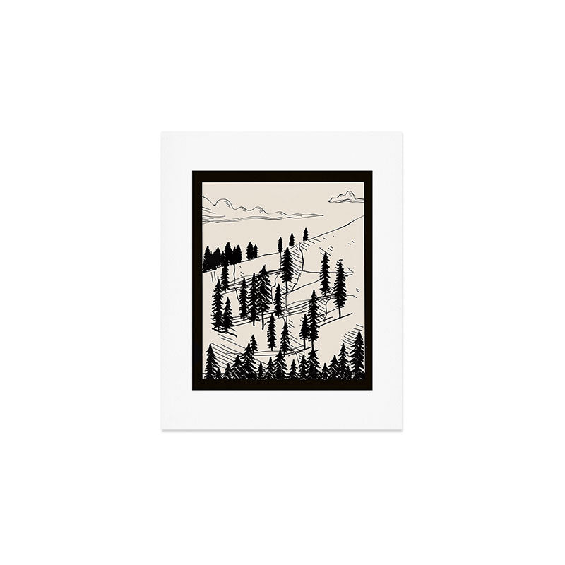Mountain Forest Art Print Gallery Image 1
