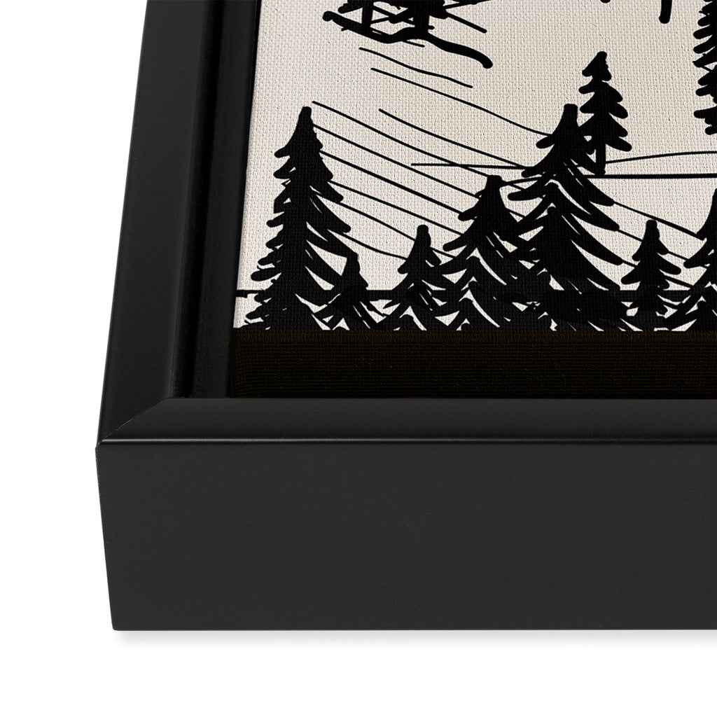 Mountain Forest Framed Canvas Print Gallery Image 3