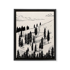 Mountain Forest Framed Canvas Print Gallery Image 6