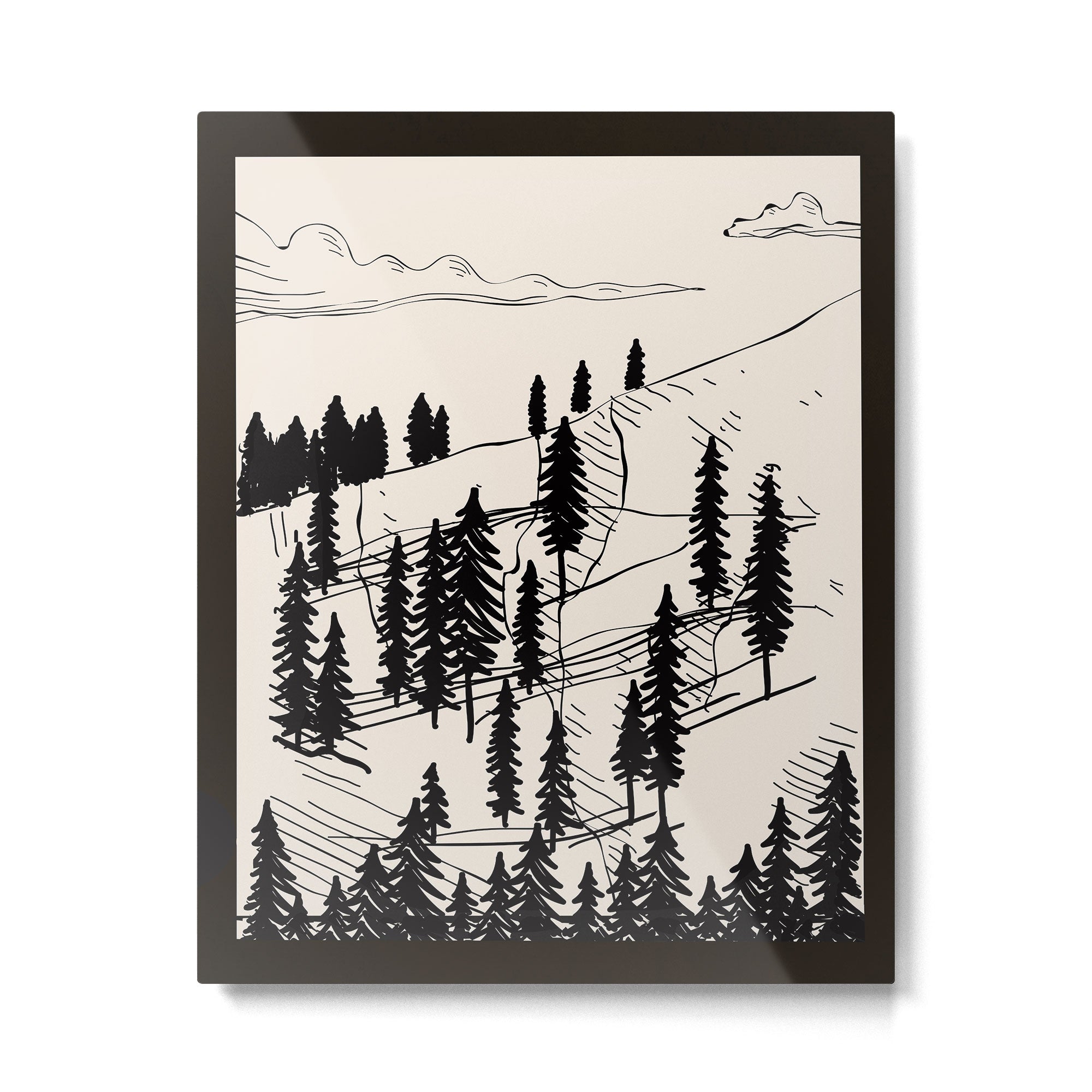 Mountain Forest Metal Print Gallery Image 4
