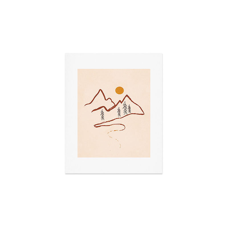 Mountain Minimal Art Print Gallery Image 1