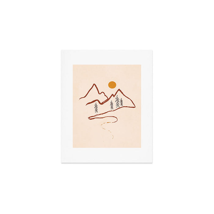Mountain Minimal Art Print Gallery Image 1