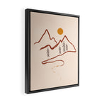 Mountain Minimal Framed Canvas Print Gallery Image 2