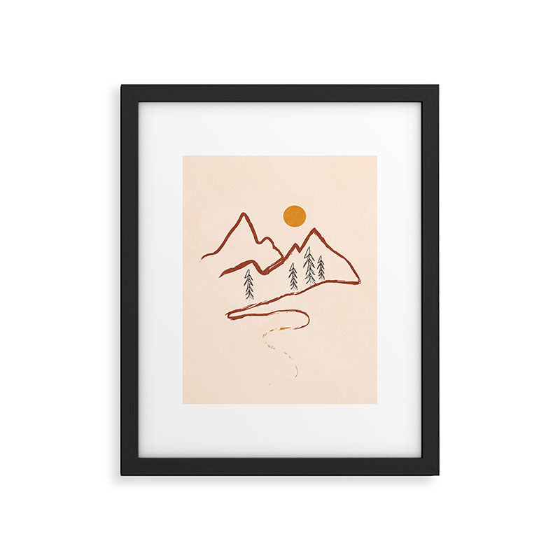 Mountain Minimal Framed Art Print Gallery Image 5