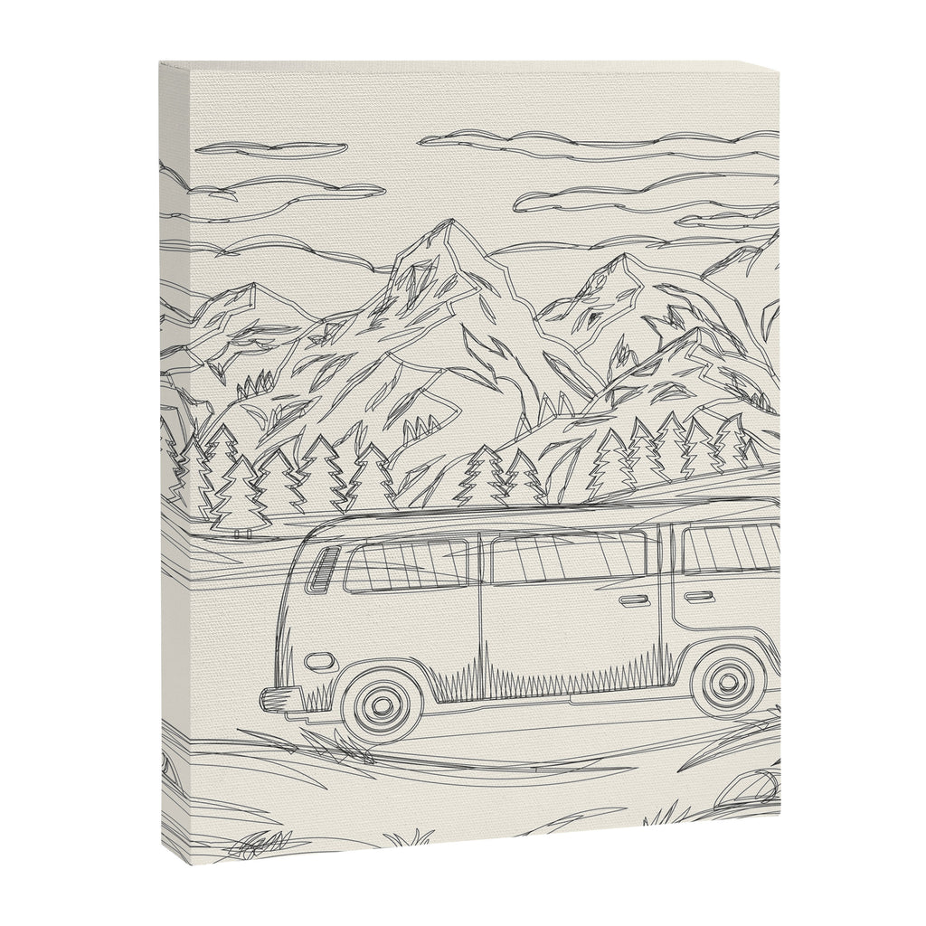 Mountain Road Linescape Canvas Print Gallery Image 8