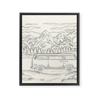 Mountain Road Linescape Framed Canvas Print Gallery Image 8