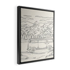 Mountain Road Linescape Framed Canvas Print Gallery Image 2
