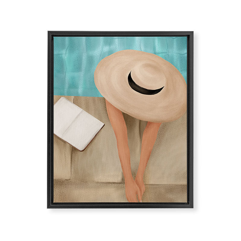On the edge of the Pool II Framed Canvas Print Gallery Image 6
