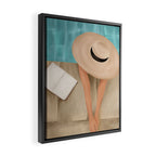 On the edge of the Pool II Framed Canvas Print Gallery Image 2