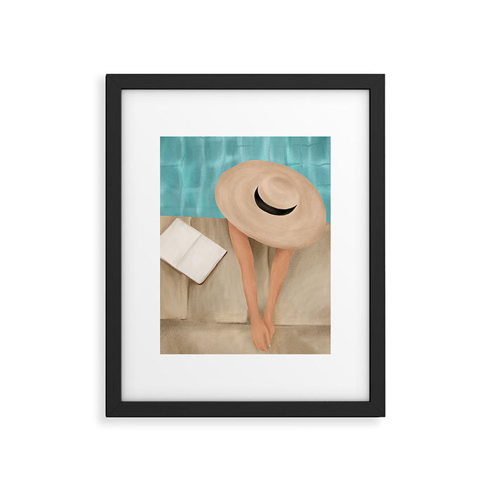 On the edge of the Pool II Framed Art Print Gallery Image 1