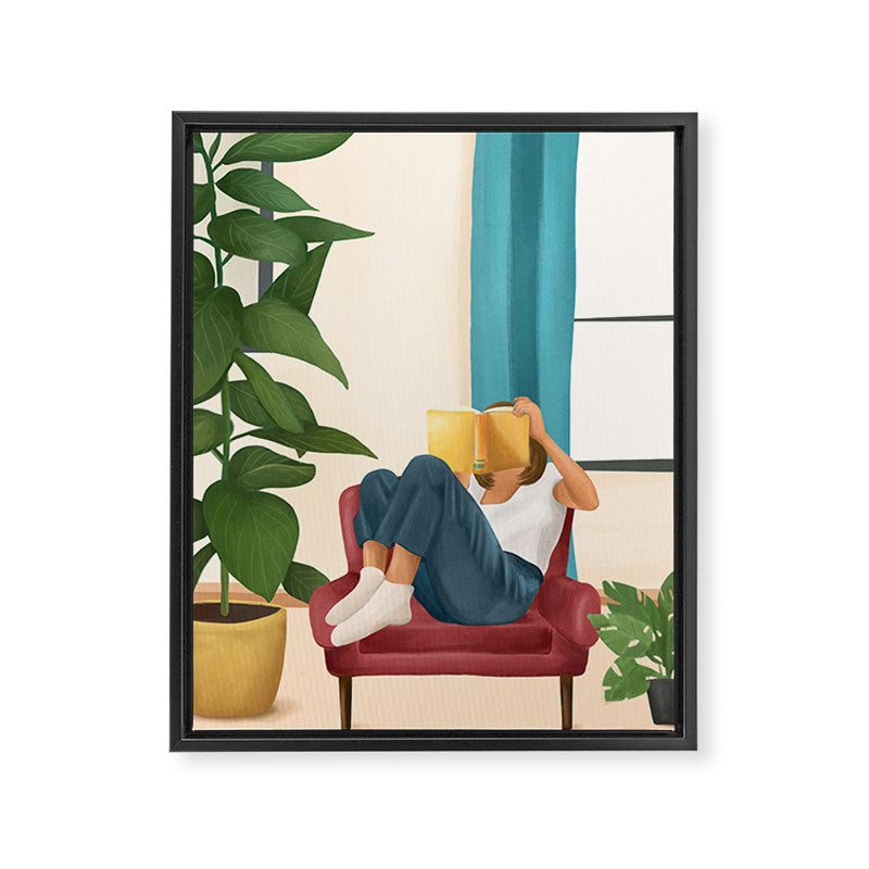 On the pages of a book Framed Canvas Print Gallery Image 6
