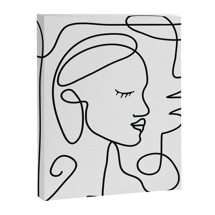 One Line Portrait 1 Canvas Print Gallery Image 1