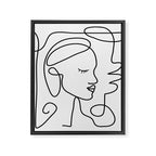 One Line Portrait 1 Framed Canvas Print Gallery Image 8