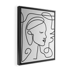 One Line Portrait 1 Framed Canvas Print Gallery Image 2