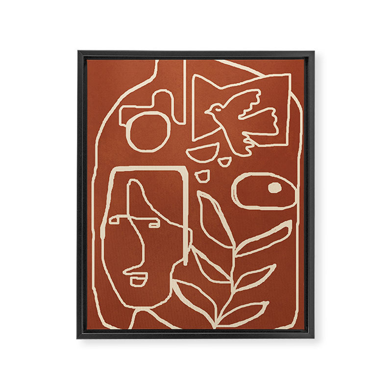 Paleolithic Abstract Art 1 Framed Canvas Print Gallery Image 6