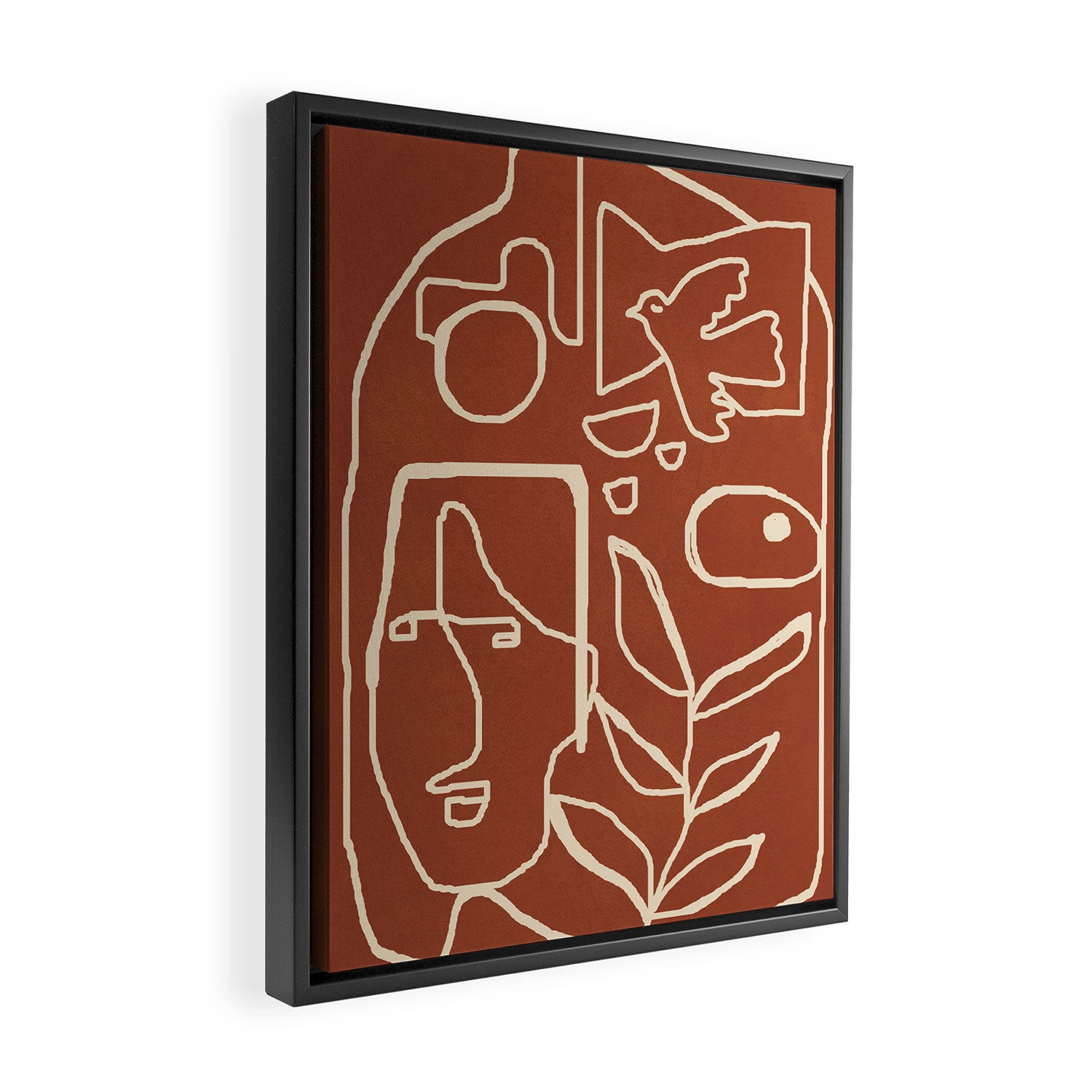 Paleolithic Abstract Art 1 Framed Canvas Print Gallery Image 2