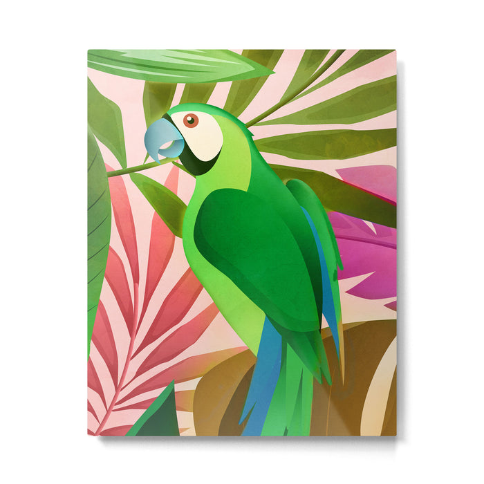 Parrot in a Tropical Setting 3 Metal Print Gallery Image 1