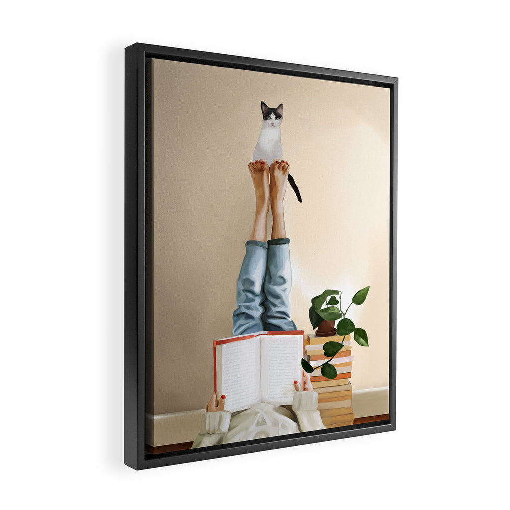 Paws and Prose Framed Canvas Print Gallery Image 2
