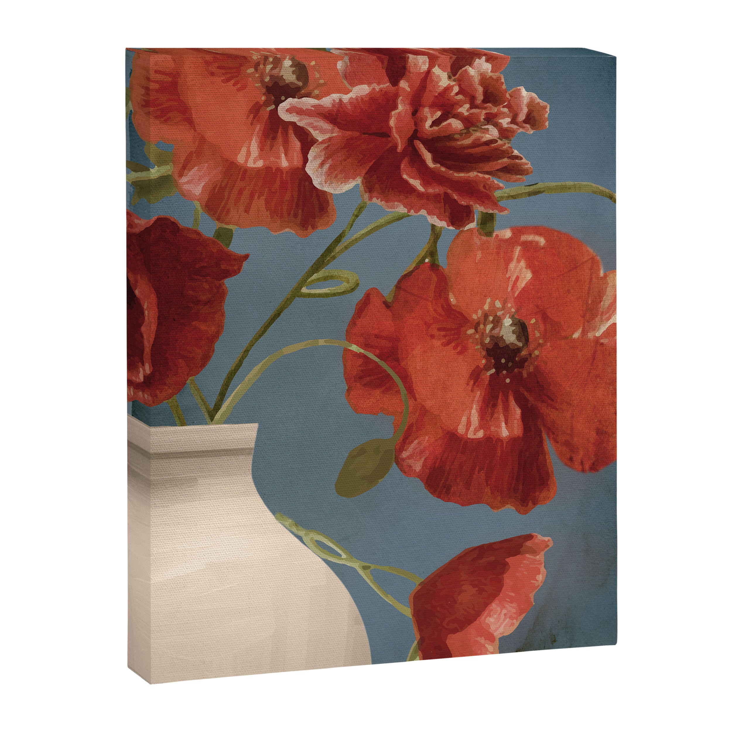 Poppies in Vase 1 Canvas Print Gallery Image 6