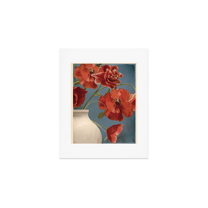 Poppies in Vase 1 Art Print Gallery Image 1