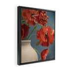 Poppies in Vase 1 Framed Canvas Print Gallery Image 2