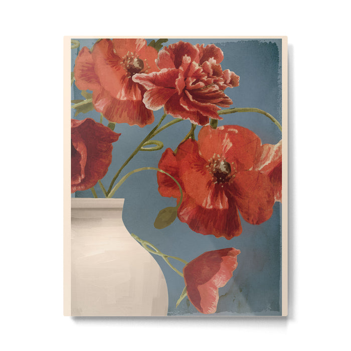 Poppies in Vase 1 Metal Print Gallery Image 1