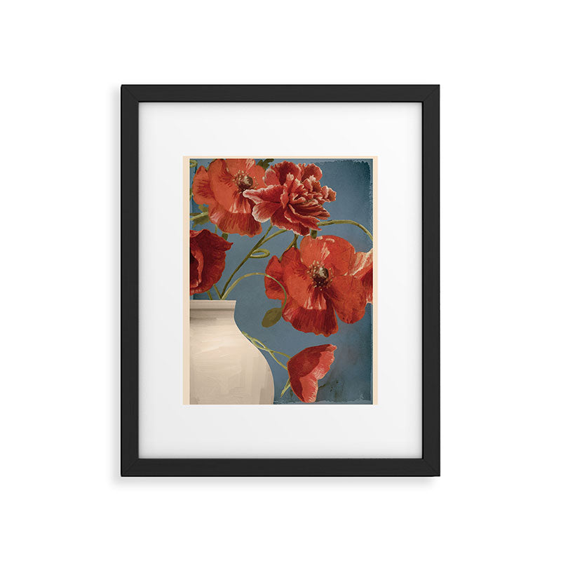 Poppies in Vase 1 Framed Art Print Gallery Image 5