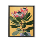 Protea Bloom with Sage Leaves Framed Canvas Print Gallery Image 6