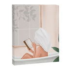 Reading Girl in Bathtub Canvas Print Gallery Image 6