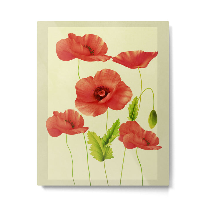 Red Poppies 3 Metal Print Gallery Image 1