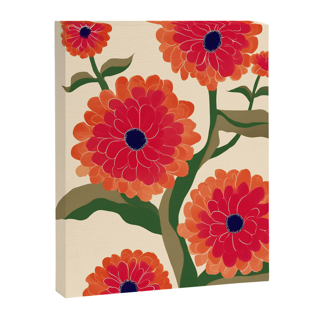 Red Zinnias Canvas Print Gallery Image 6