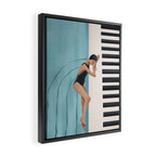 Relaxation by the Pool Framed Canvas Print Gallery Image 2