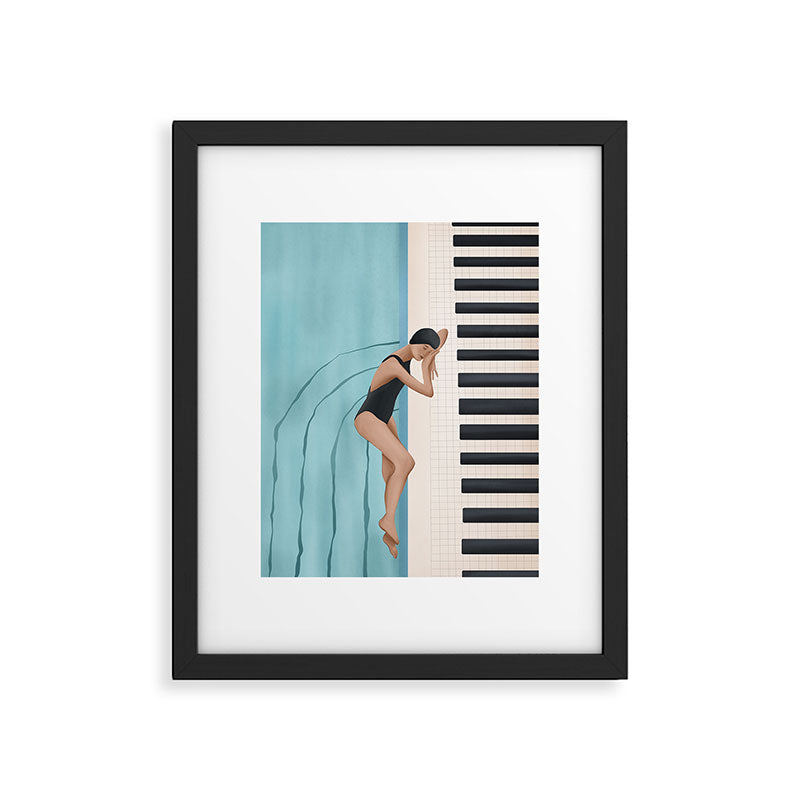Relaxation by the Pool Framed Art Print Gallery Image 5