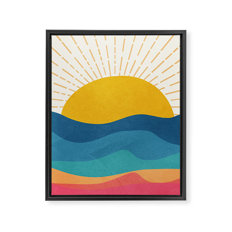 Sea Sunrise Framed Canvas Print Gallery Image 8