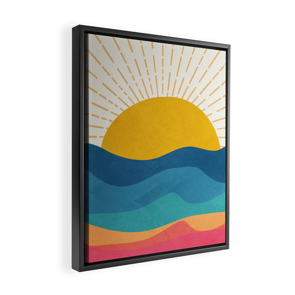 Sea Sunrise Framed Canvas Print Gallery Image 2