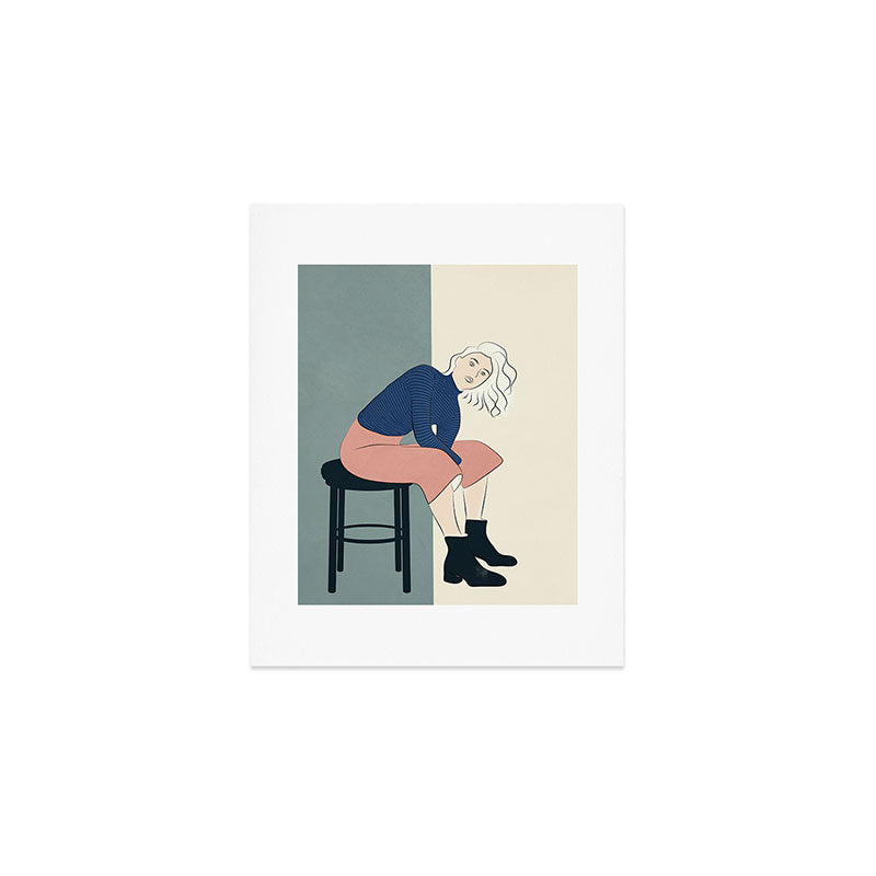 Serene Blue Art Print Gallery Image 1