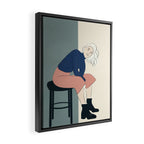 Serene Blue Framed Canvas Print Gallery Image 2