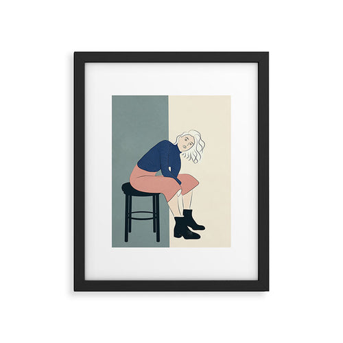 Serene Blue Framed Art Print Gallery Image 4