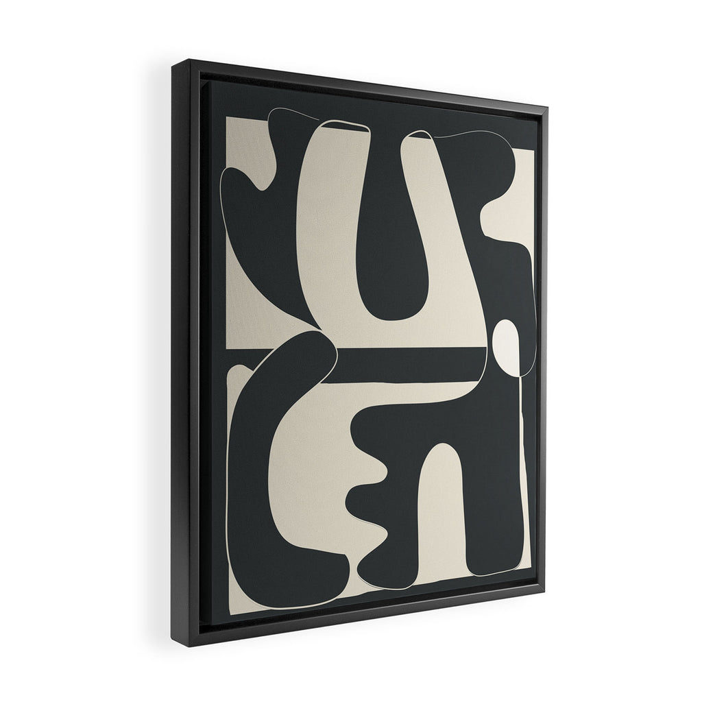 Shifting Silhouettes 1 Framed Canvas Print Gallery Image 2