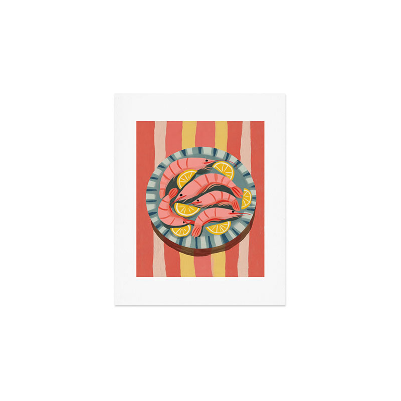 Shrimp Picnic Art Print Gallery Image 1