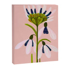 Snowdrop Trio on Blush Pink Canvas Print Gallery Image 6