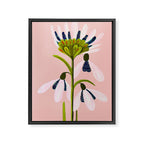 Snowdrop Trio on Blush Pink Framed Canvas Print Gallery Image 6