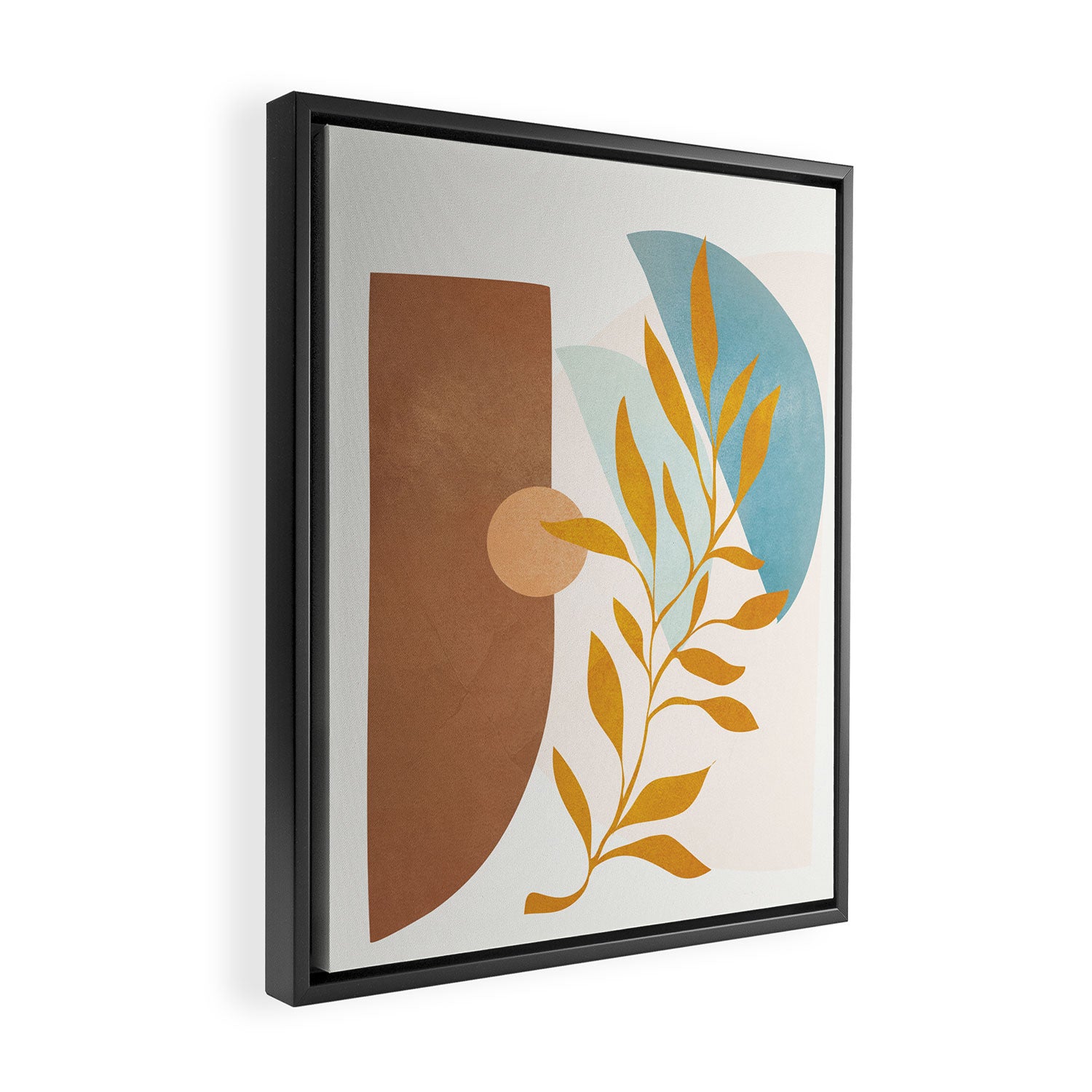 Soft Abstract Shapes 01 Framed Canvas Print Gallery Image 2