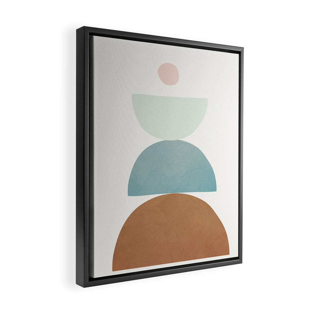 Soft Abstract Shapes 06 Framed Canvas Print Gallery Image 2