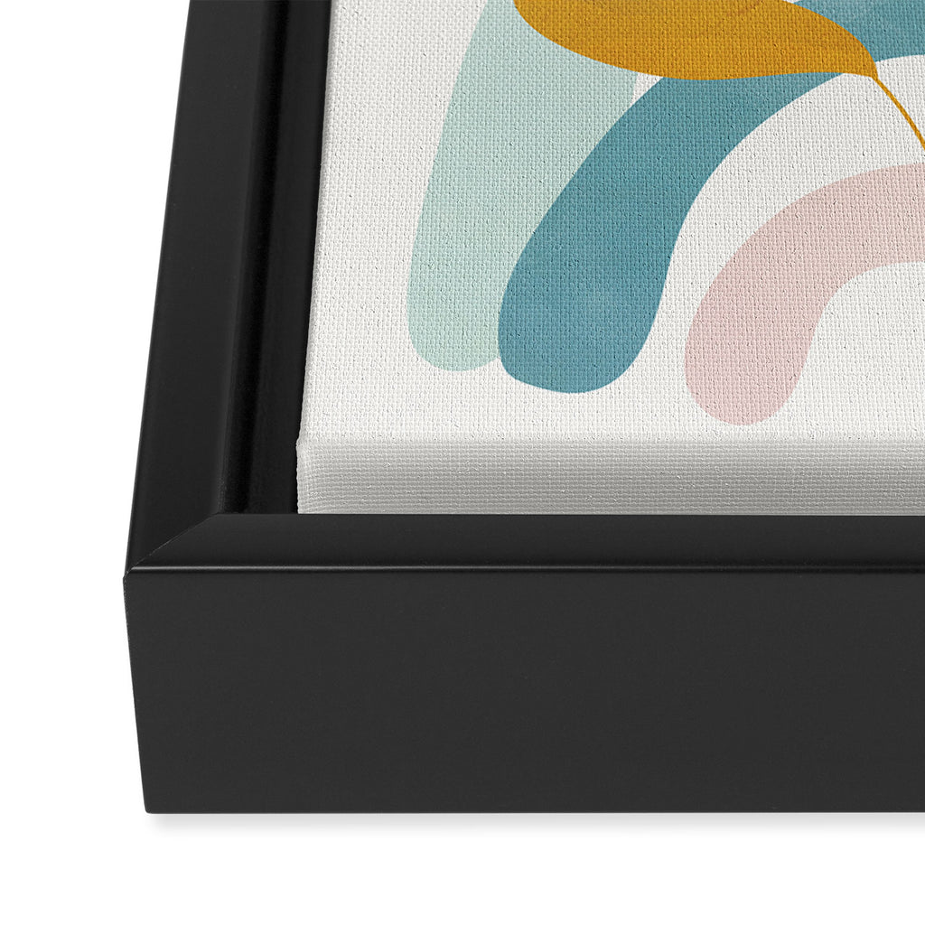 Soft Abstract Shapes 09 Framed Canvas Print Gallery Image 3