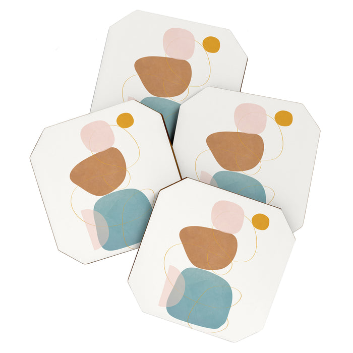 Soft Abstract Shapes 11 Coaster Gallery Image 1