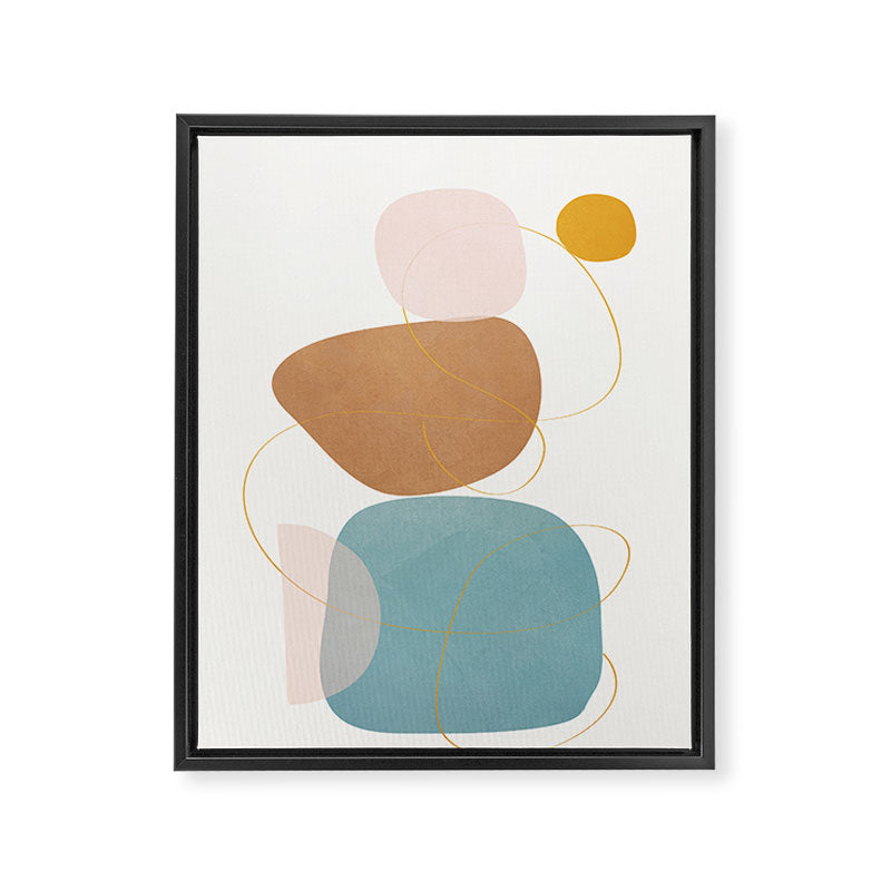 Soft Abstract Shapes 11 Framed Canvas Print Gallery Image 8