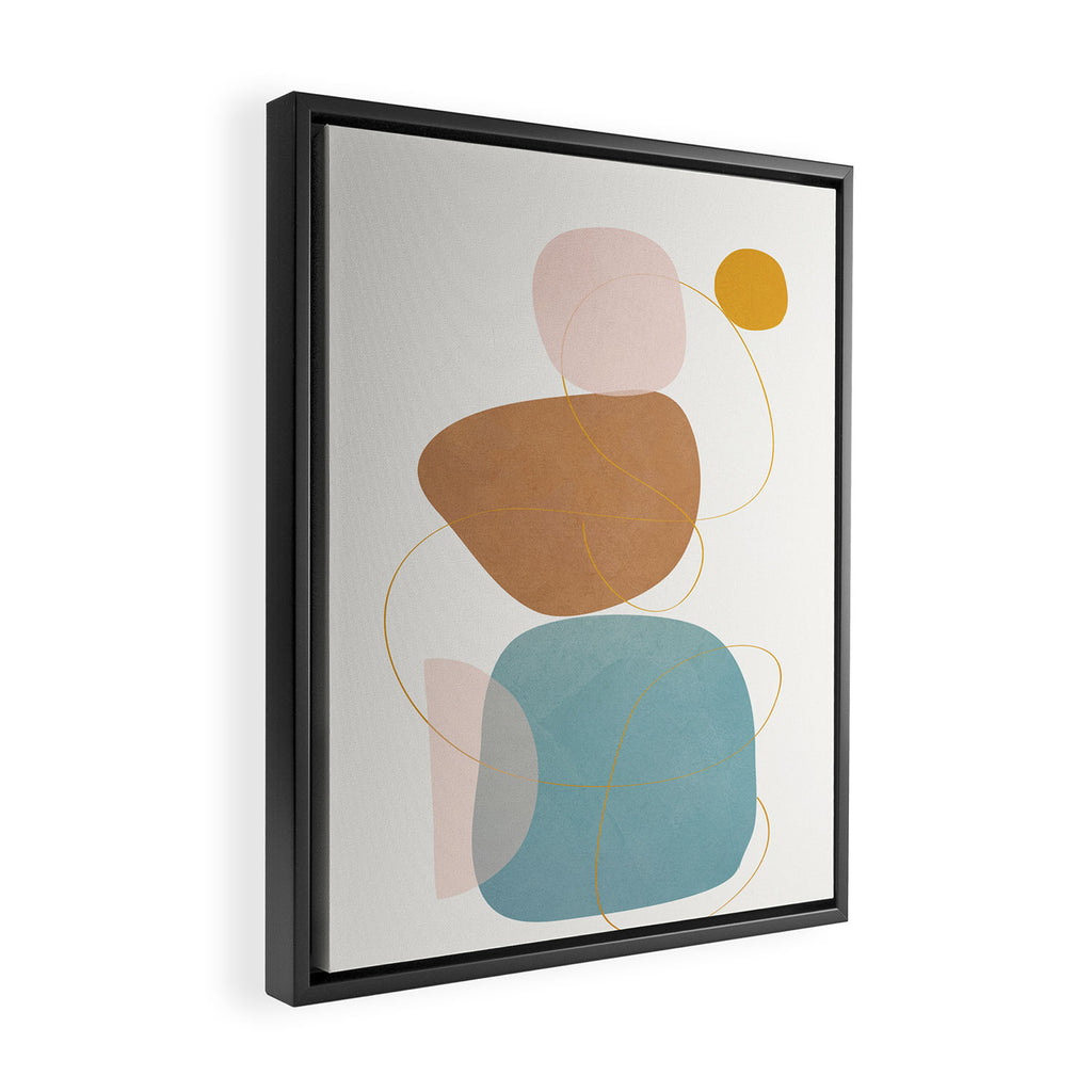 Soft Abstract Shapes 11 Framed Canvas Print Gallery Image 2