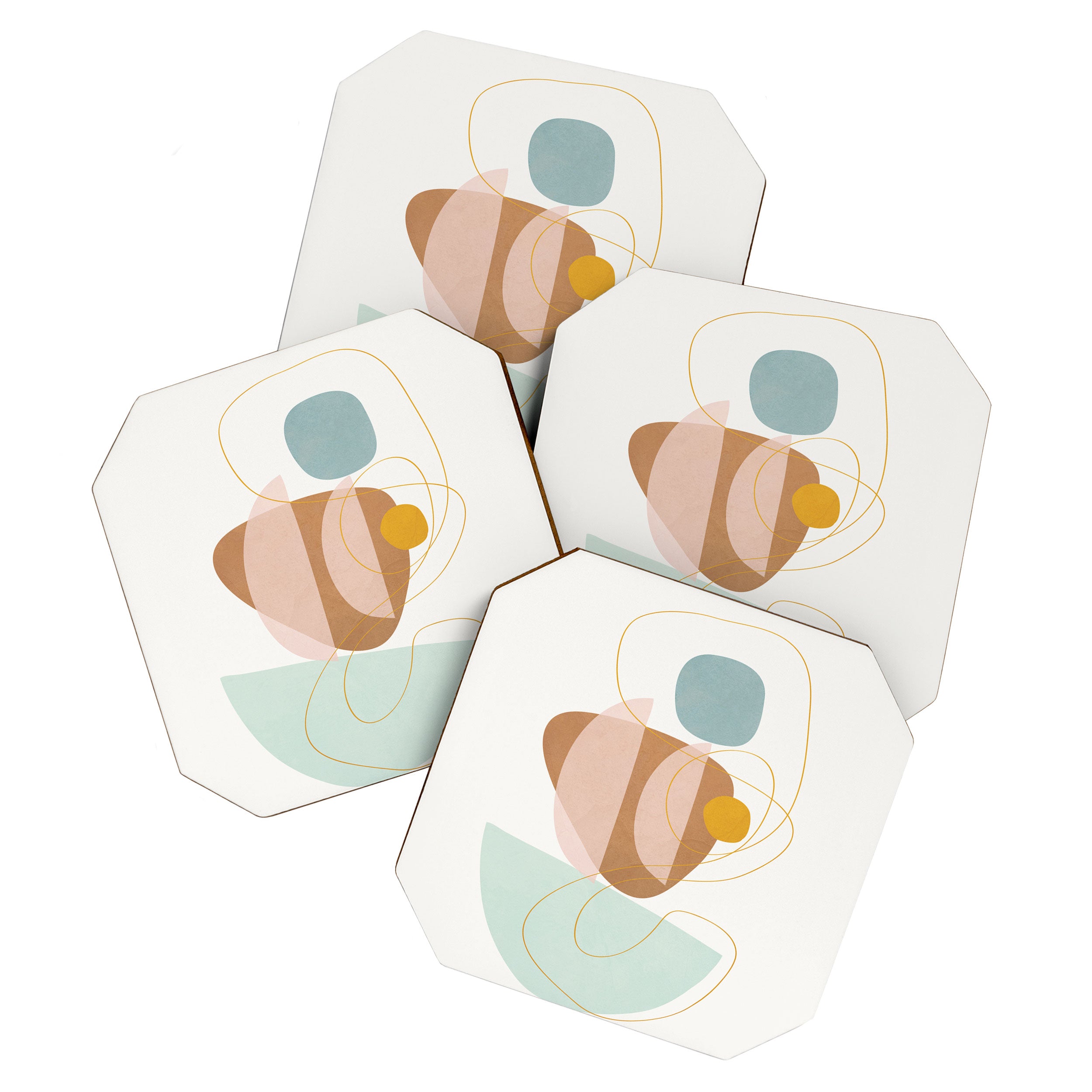 Soft Abstract Shapes 13 Coaster Gallery Image 1
